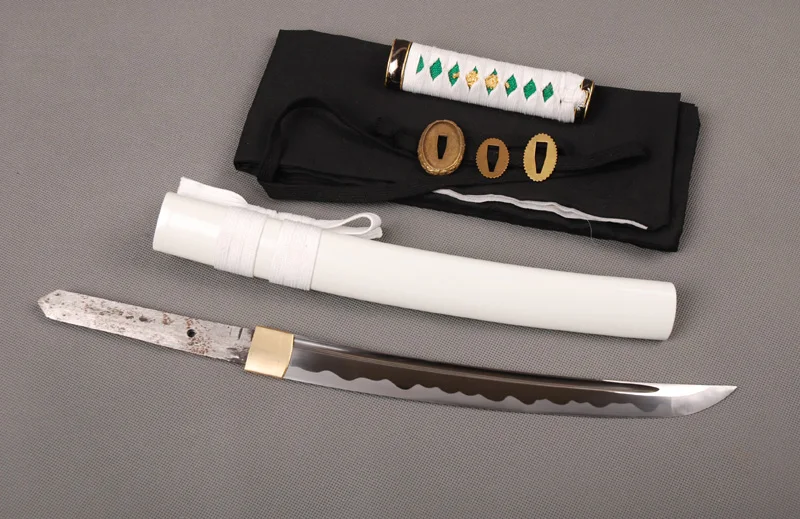

Japanese Samurai Cosplay Tanto Sword Full Handmade Sharp Edge Sword Full Tang Cutting Practice Knife High Carbon Steel with Hi