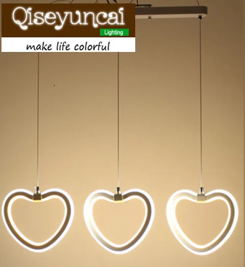 

Qiseyuncai creative minimalist restaurant three head chandeliers modern living room bedroom bar office geometric lighting