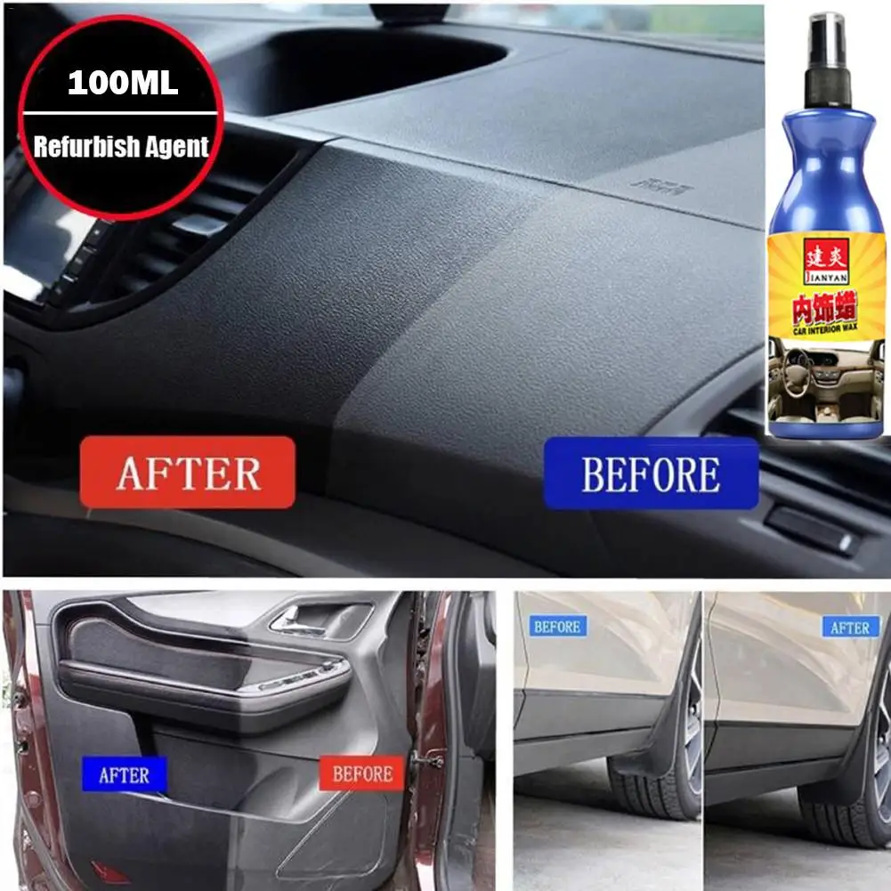 100 мл автомобильный полировочный воск пластиковое кожаное средство для