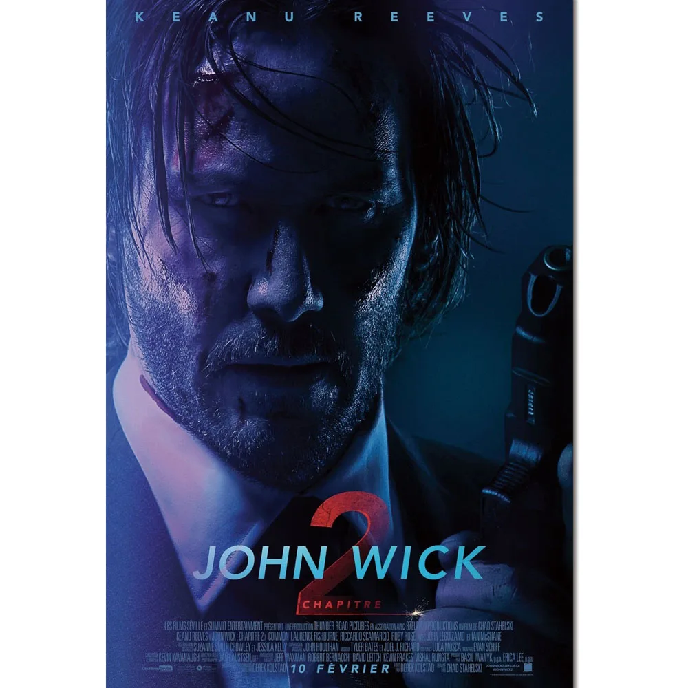 John Wick фильм Искусство шелковая принтованная ткань 32*48 дюймов картинка для