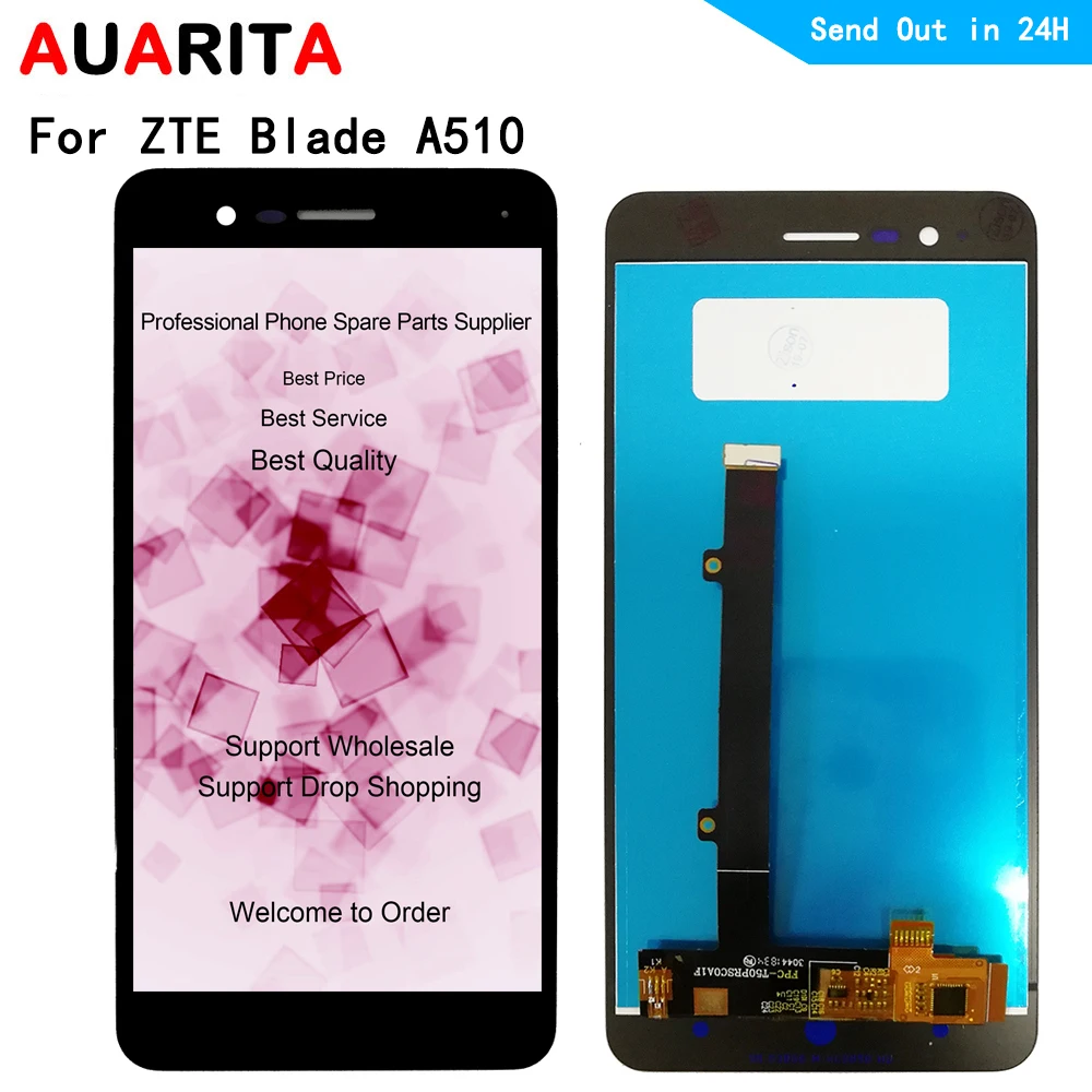 ЖК-дисплей для zte Blade A510, ЖК-экран, сенсорная панель, передний внешний стеклянный экран, дигитайзер, сборка 5," для zte A510 BA510