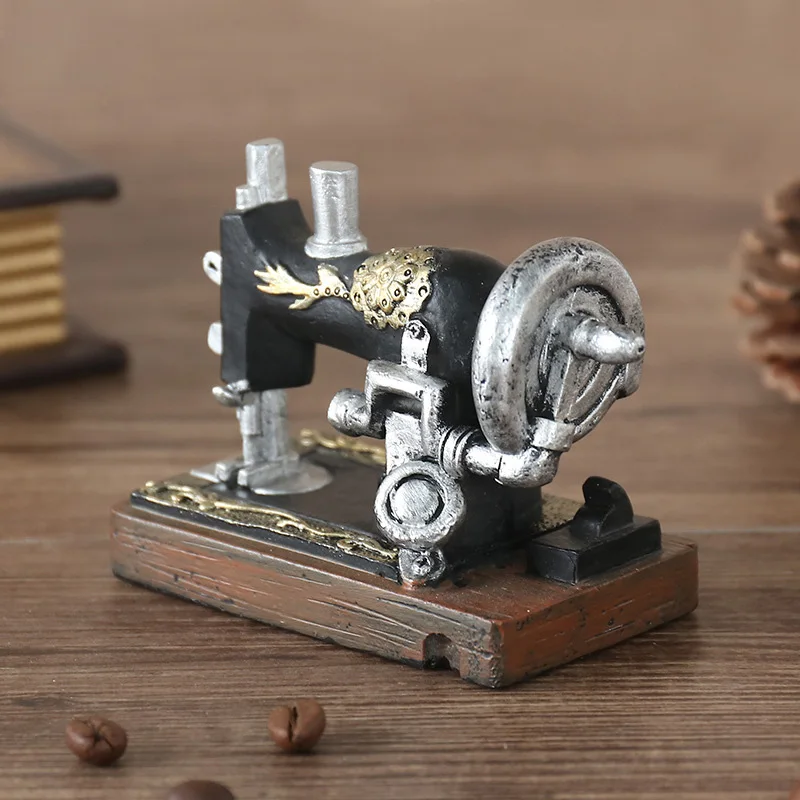 Креативная ретро фигурка швейной машины украшения для бара гостиной настольное