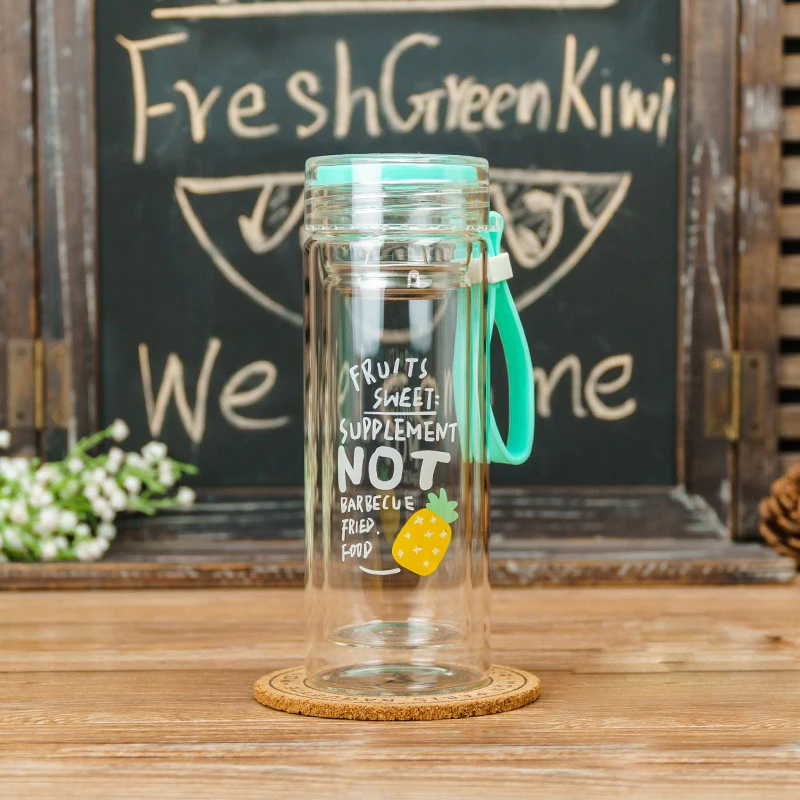 TECHOME творческая большая емкость бутылка для воды с фруктовым принтом С защитой от