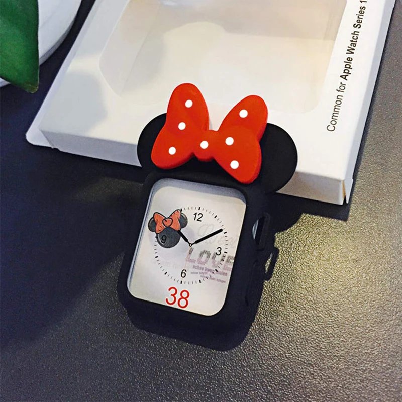 Мультипликационный персонаж силиконовый чехол для Apple Watch 42/38/44/40 мм милых девушек