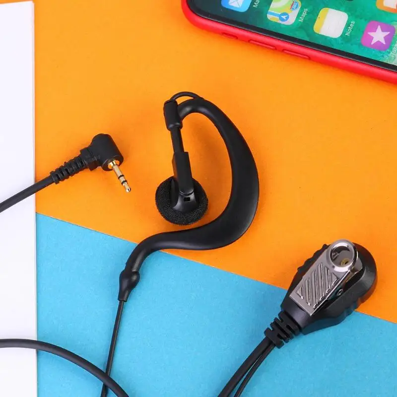 G Shape 2.5mm 1Pin Earphone Earpiece with PTT Mic for Motorola Cobra Radio | Электроника