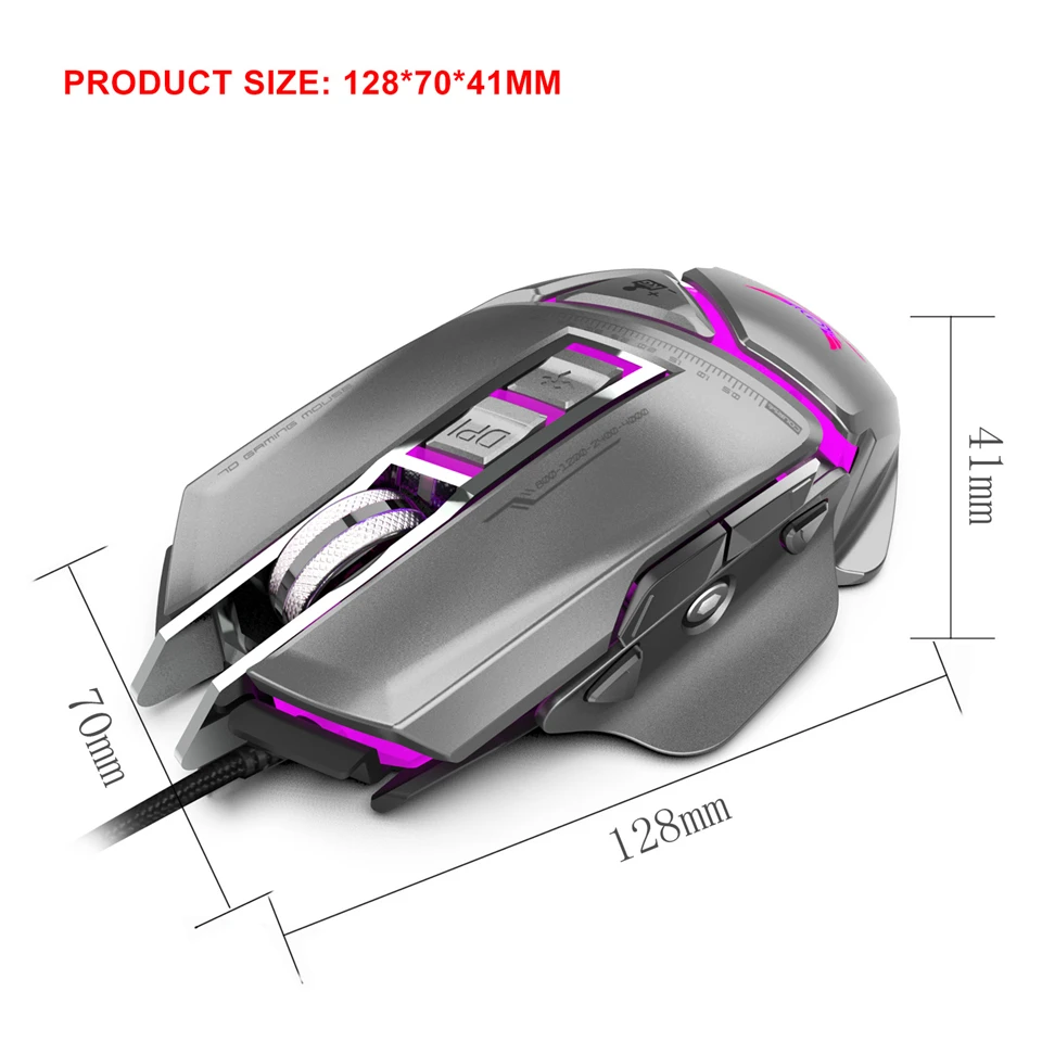 Профессиональная игровая мышь 3200 DPI 1 5 м USB Настольная Gamer Macro Definition 4 уровня