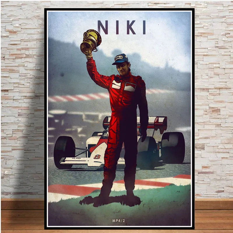 Лидер продаж F1 водитель Айртон Сенна Кен Майкл Ники Ричард ВИНТАЖНЫЙ ПЛАКАТ и