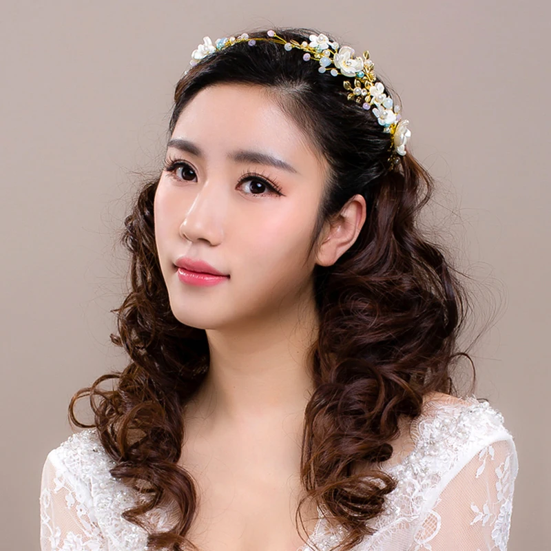 Новейшая Цветочная Свадебная заколка для волос Высококачественная ручная