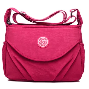 Винтажная женская сумка через плечо, нейлоновая однотонная пляжная сумка через плечо, высококачественные женские сумки-мессенджеры, Женский кошелек для матери