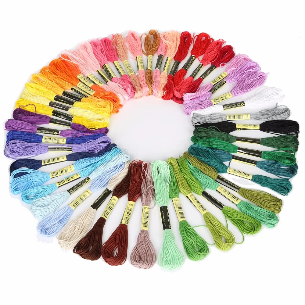 50 шт. хлопковые мотки для вышивки крестиком 7 5 м|cotton embroidery thread|embroidery threadcotton skein |