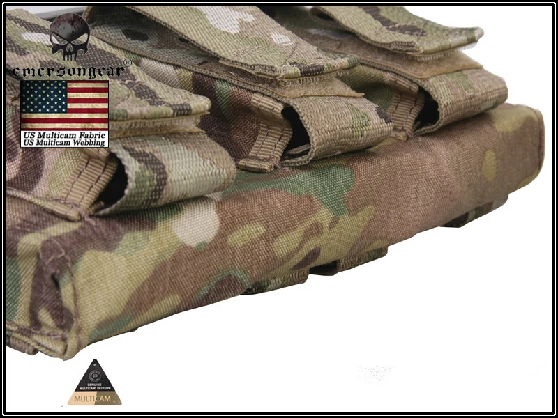 Emersongear Magazine Mag Pouch 5,56 Пистолет тройной Открытый верх армейских подсумок Emerson военная игра Мультикам AOR Черный Хаки