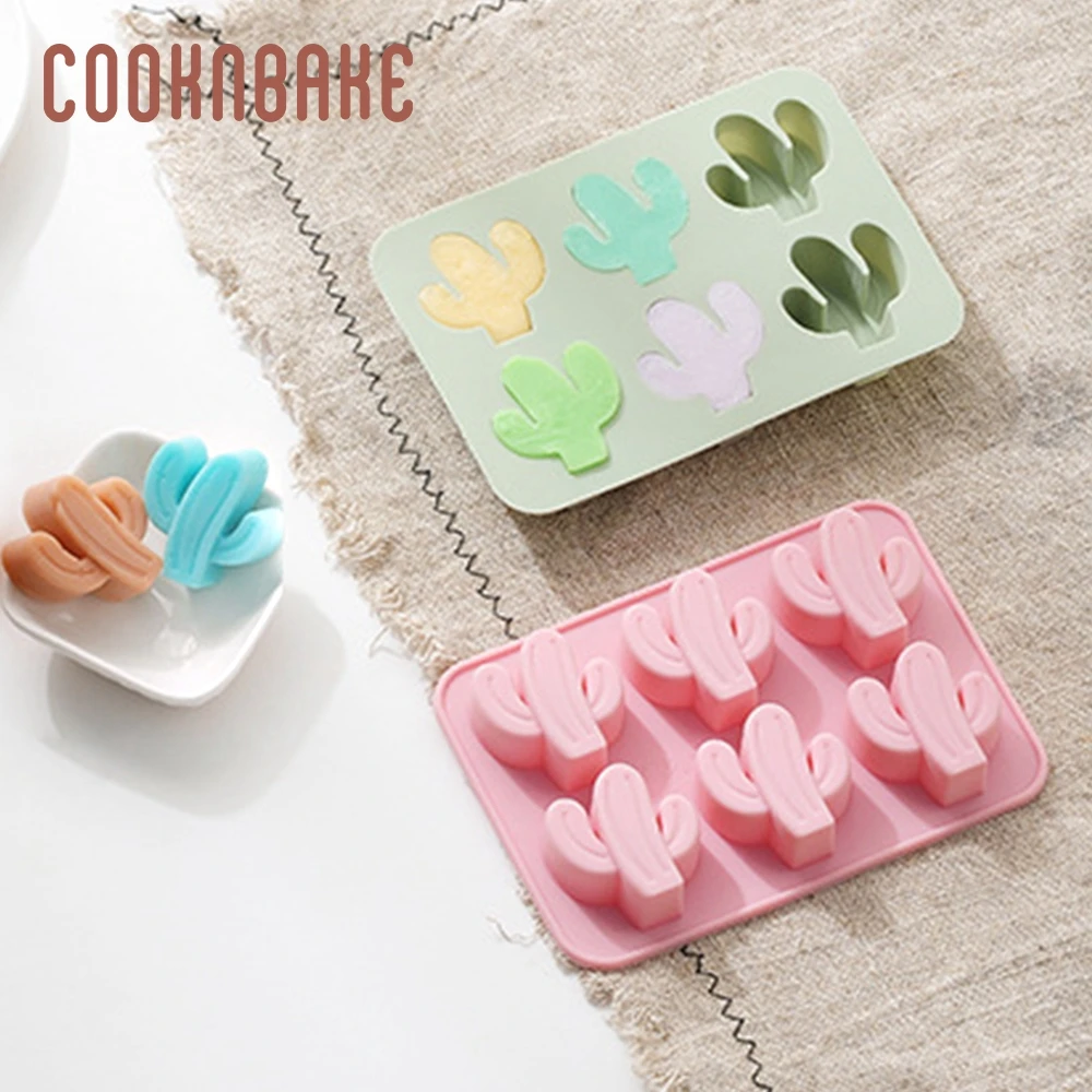 COOKNBAKE Silicone Chocolate Candy Mold Cactus biscuit pastry baking tool craft gypsum fondant form DIY cake decoration | Дом и сад