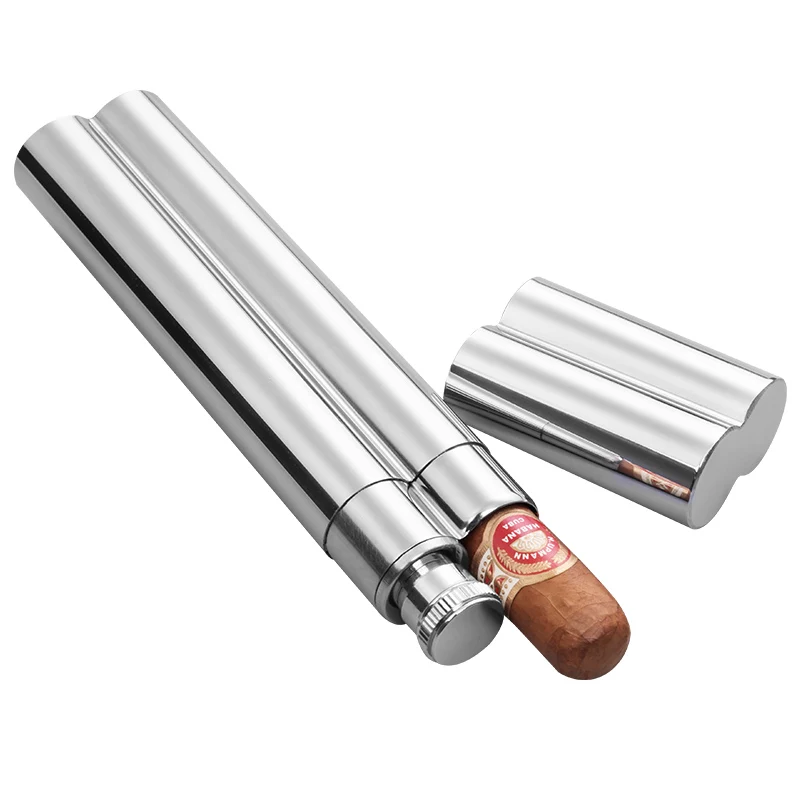 Cigar tube Portable 304 Stainless Steel Double Tube/Box Mirror WHISKY flagon CG-0125
Cigar tube Portable 304 Stainless Steel Double Tube/Box Mirror WHISKY flagon CG-0125