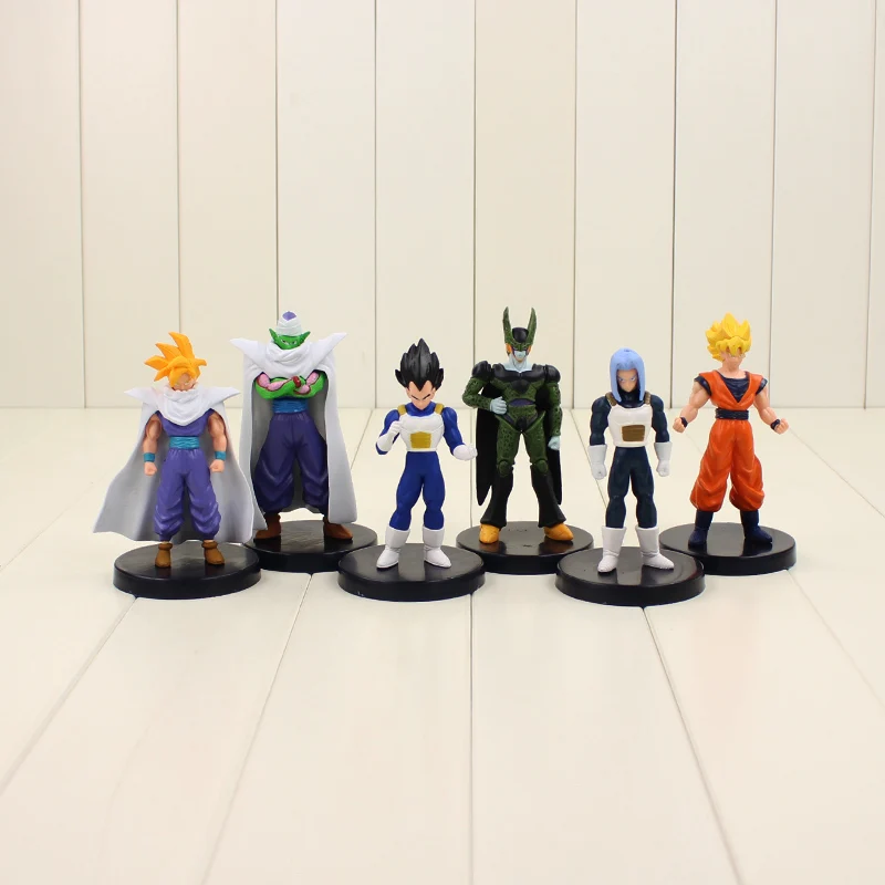 Style D 6 шт./лот Dragon Ball Z Super Saiyan плавки Vegeta Goku Gohan Frieza Cell Beerus Gotenks uub Фигурки игрушки Рождественский подарок - Цвет: Style D
