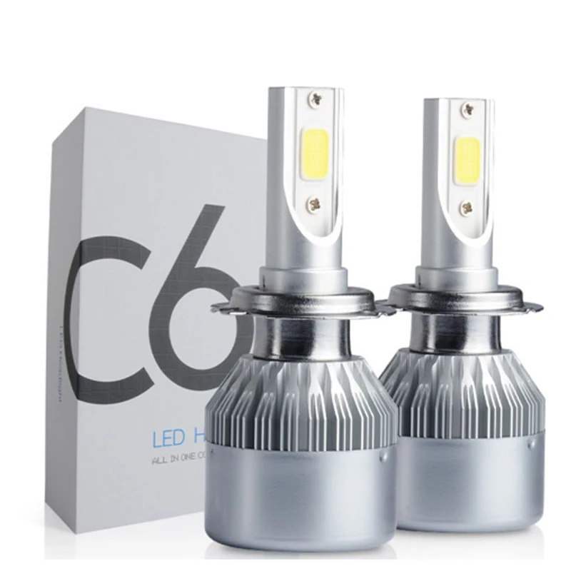 

Ultra Bright Car Headlight H4 LED H7 H1 H3 H11 H13 H27 HB3 HB4 9004 9005 9006 9007 Auto Headlamp 6000K Light Bulb 72W 7600LM