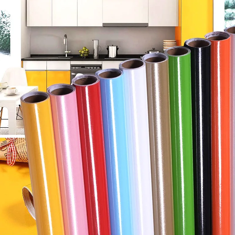 

60*200cm Furniture Anti Oil Wall Stickers Kitchen Wallpaper Waterproof matte solid color Heat Resistance Home Decoration Sticker