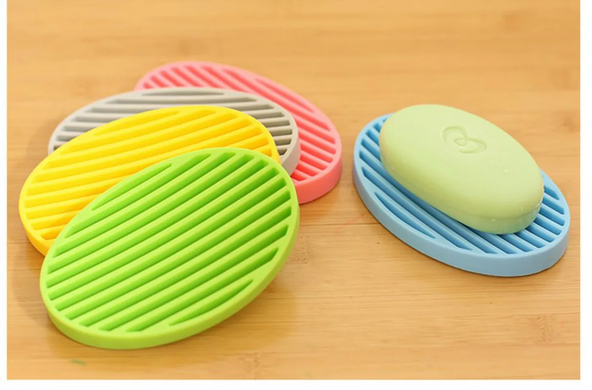 Мыльница 1 шт модный силиконовый гибкий мыльница тарелка ванная комната мыло