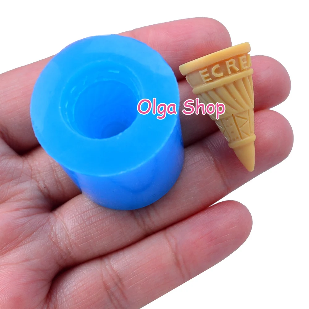 XYL154 29,9 мм 3D рожок мороженого силиконовые формочки для десерта, Fondant(сахарная), инструменты для украшения торта, паста для жевательной резинки, для DIY выпечки бисквита, frp бак cмягчителя воды воск
