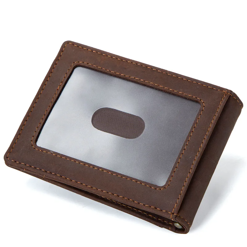 IMIDO из натуральной кожи crazy horse RFID ID card holder Кредитная карта кошелек|Держатели для