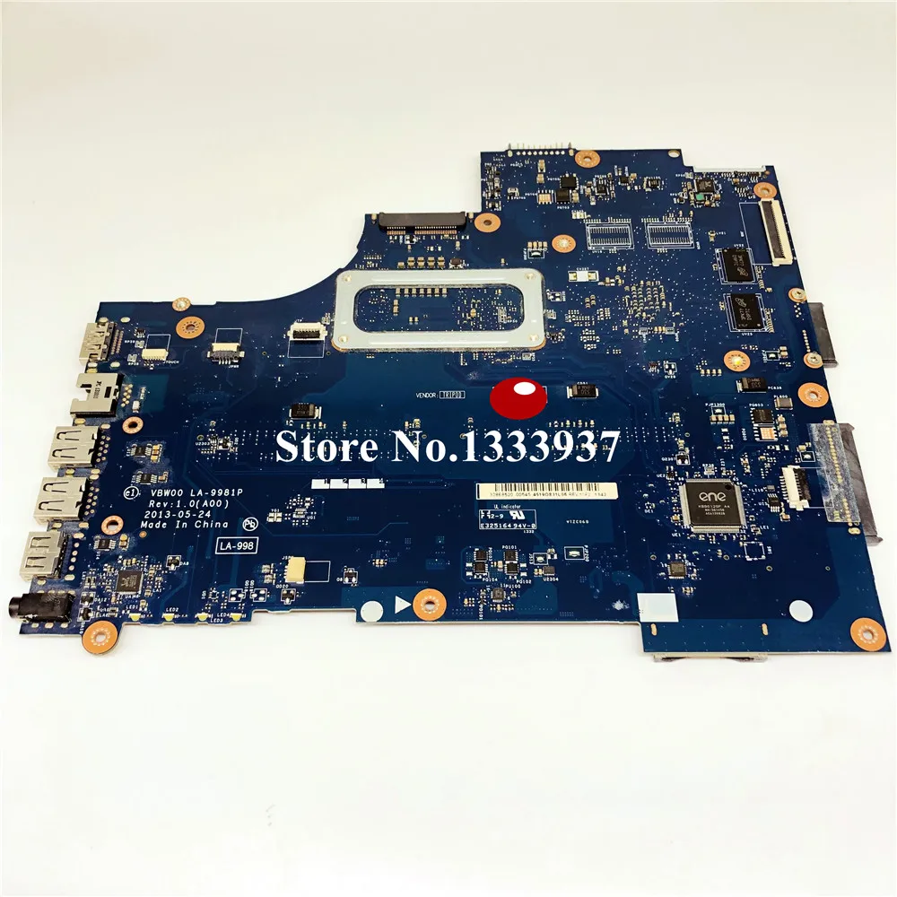 VBW00 LA-9981P материнская плата для ноутбука DELL Inspiron 5537 3537 Материнская SR170 I5-4200U 4TGXY 04TGXY