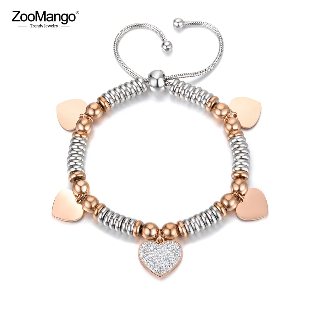Браслеты с бусинами из нержавеющей стали со звездой сердцем бабочкой слоном