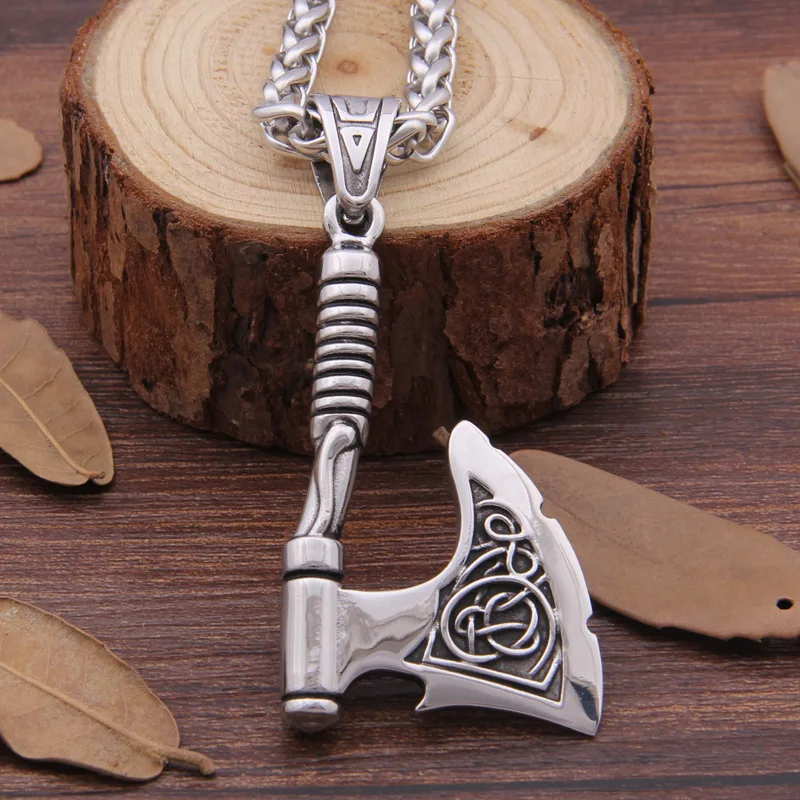 Цепочка с подвеской в виде топора Викинга нержавеющая сталь 316|pendant necklace|viking axe
