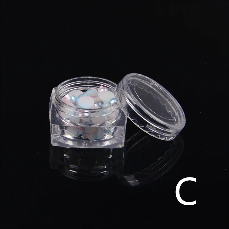 

1 Box Optional Gradient Rainbow Mixed Size Beads 3D Pearl Nail Art Rhinestones Shiny Decorations for Nails DIY Accessories