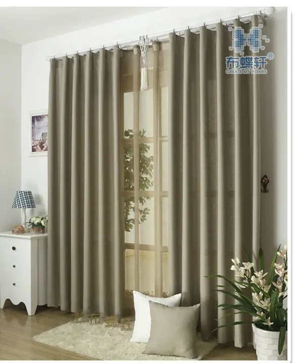 New Arrival Solid Color Curtains For Living Room Plain Curtains+Voile 9 Colors Grey/Burgundy/Yellow/Violet/White Shade/Drapery | Дом и сад