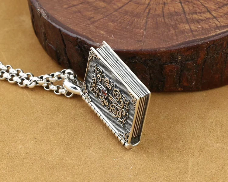SOQMO тайский серебряный крест кулон из Библии 925 пробы серебряные ювелирные