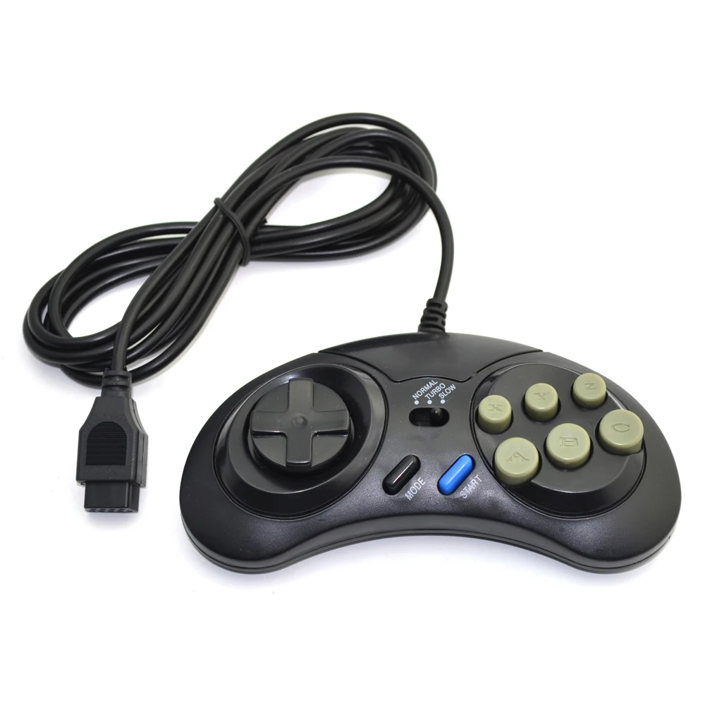 10 шт. для SEGA Genesis игровой контроллер с рукояткой геймпад MD Game Bring turbo и slow function 16