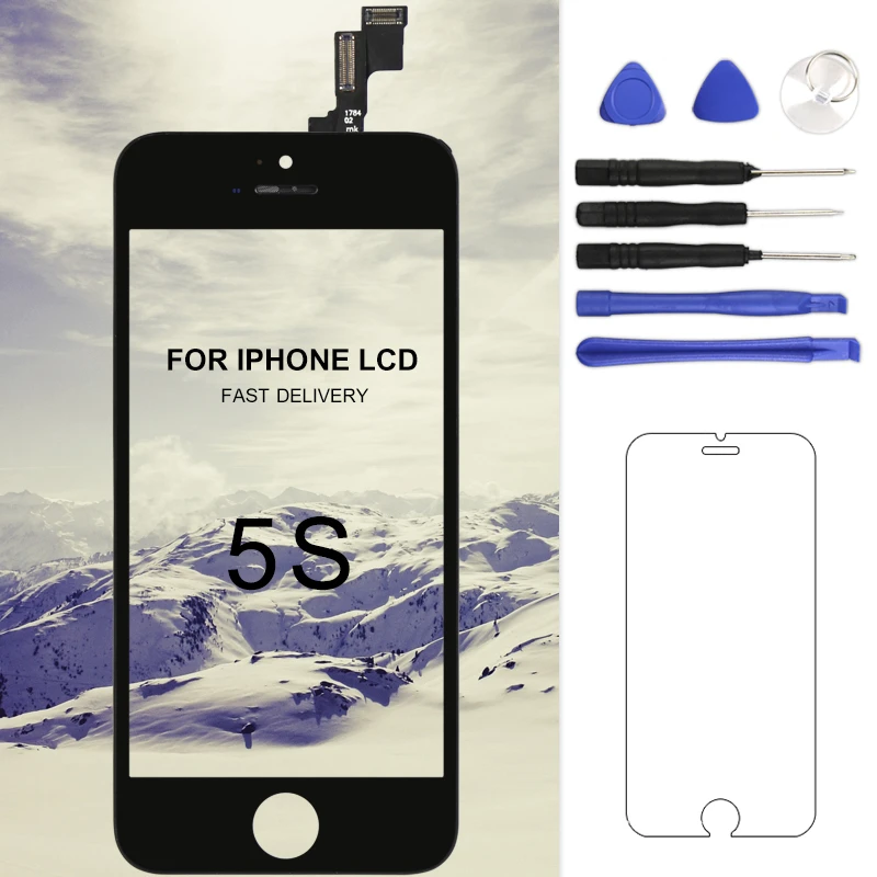Для iphone 5S ЖК экран сенсорный дигитайзер 1 шт. сменный дисплей класса AAA для