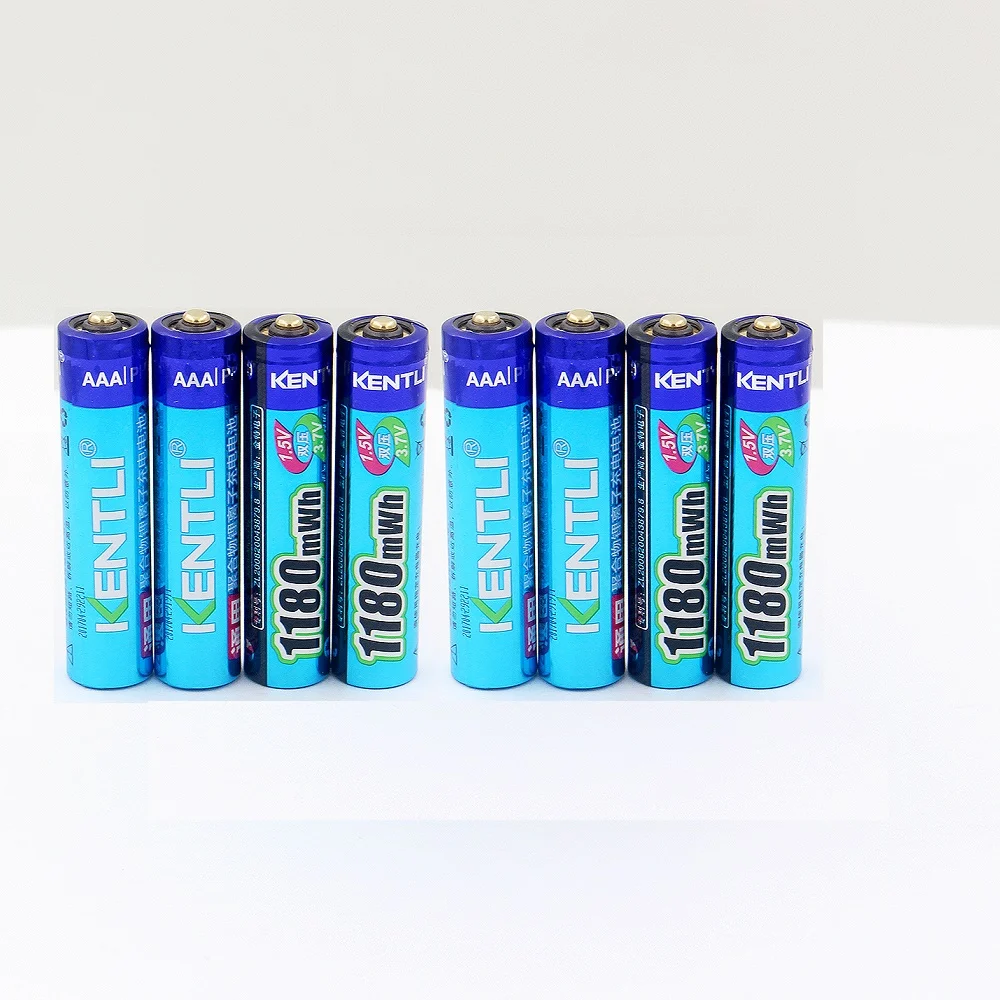 8 шт. KENTLI AAA литиево Батарея 1 5 V 1180mWh литий ионный полимерный Дополнительный