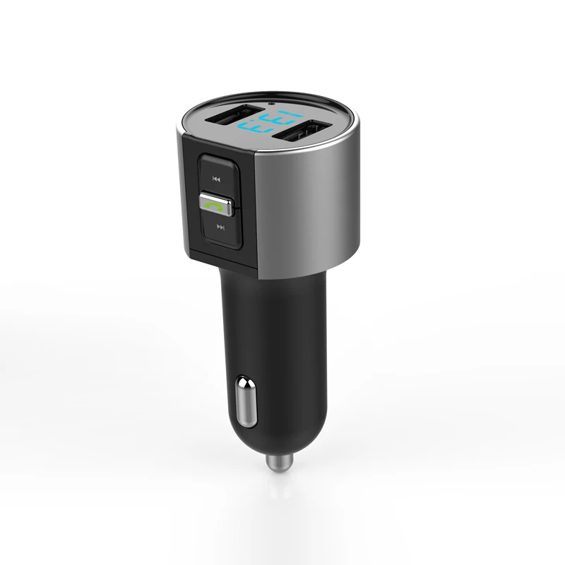 Автомобильный bluetooth Hands-Free телефон fm-передатчик 3.4A автомобильное зарядное