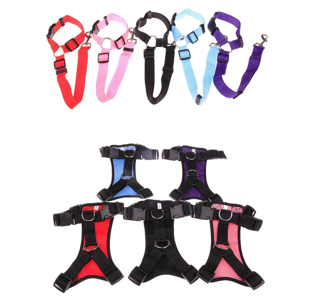 Dog Pet Harness Safety Seat Belt For Car Leash Collar Supplies Products Stuff Pads 4 Sizes | Дом и сад