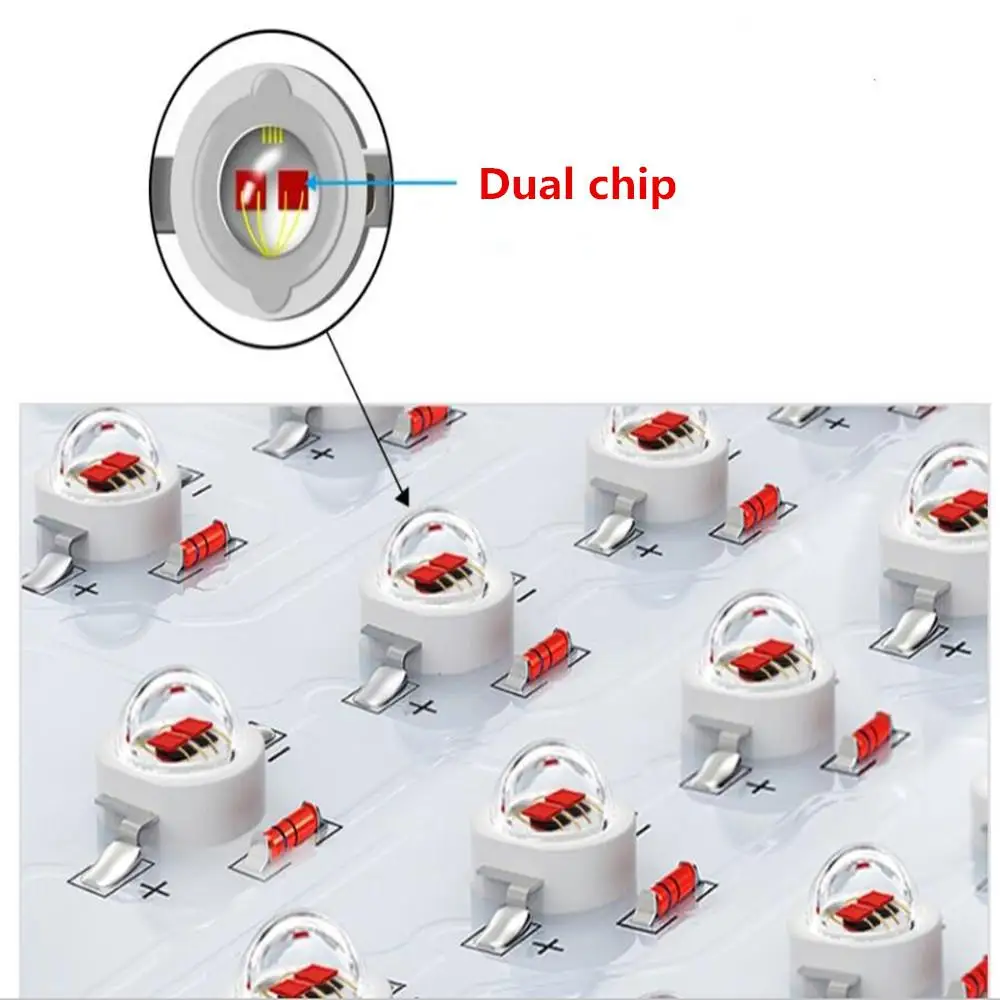Светодиодный светильник для выращивания растений 100 светодиодов 10 Вт 85 265