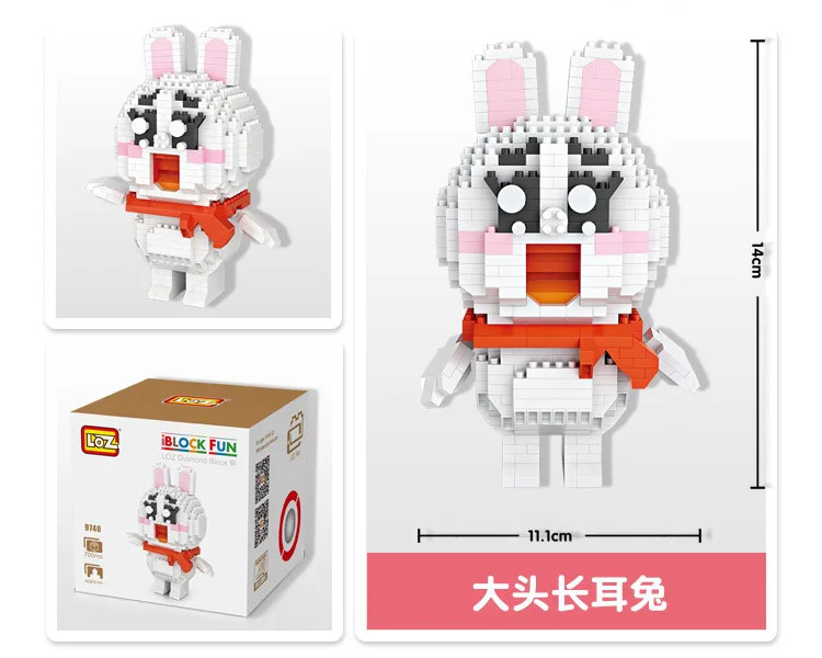 LOZ Diamant Blocs Lapin Jouet строительные блоки фигурки Jouets Educatifs Pour Les Enfants Diy аниме DIY Animal de |