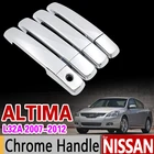 Хромированная накладка на ручки для Nissan Altima 2007 - 2012 L32A, комплект отделки Sedan купе 2008 2009 2010 2011, аксессуары, наклейки, Стайлинг автомобиля