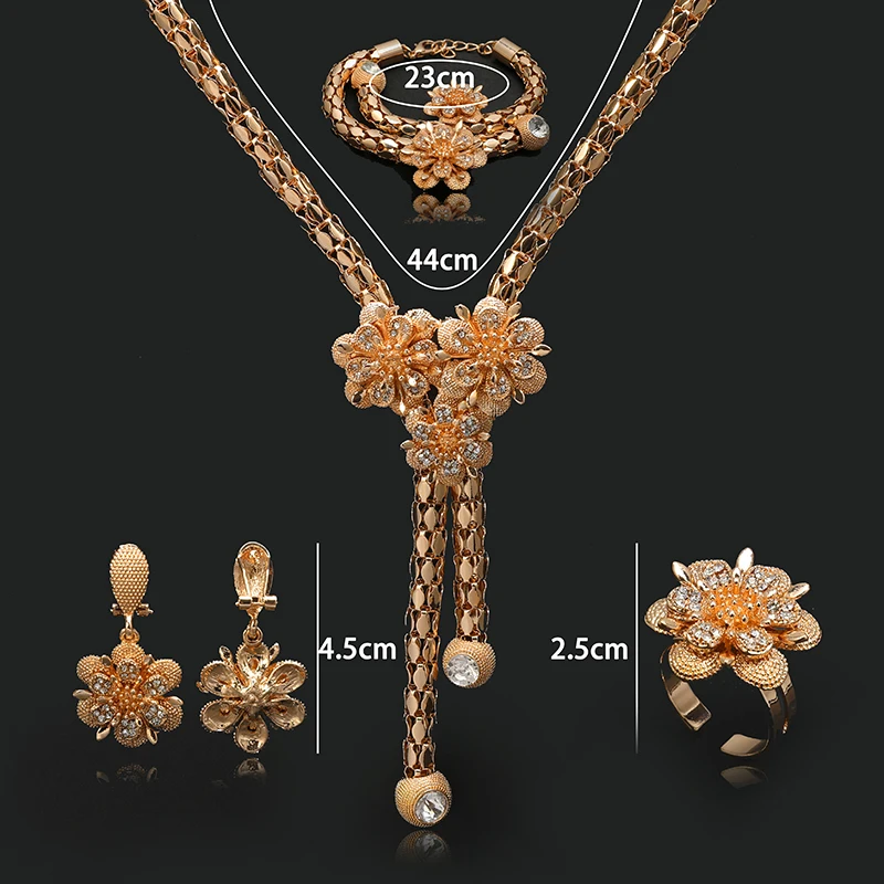 Longqu Дубай золотые красочные Роскошные Ювелирные наборы брендовые итальянские