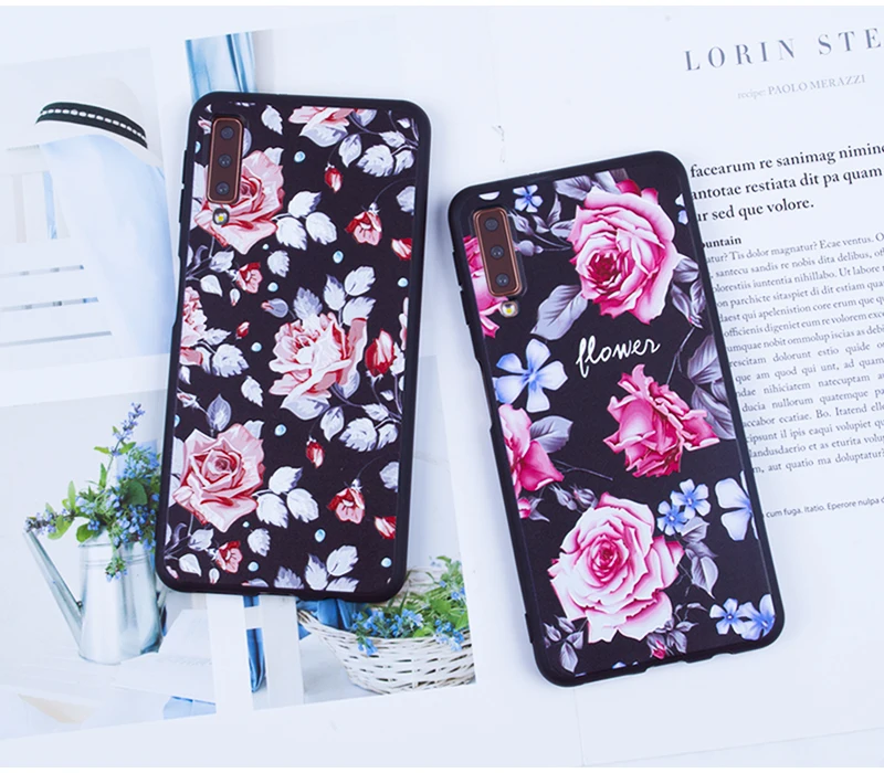 Чехол для samsung Galaxy A7 чехол S7 край S9 плюс A3 A5 A7 J2 Pro J3 J7 J3 J5 J7 Силиконовые чехлы из ТПУ с цветочным узором чехол на заднюю панель