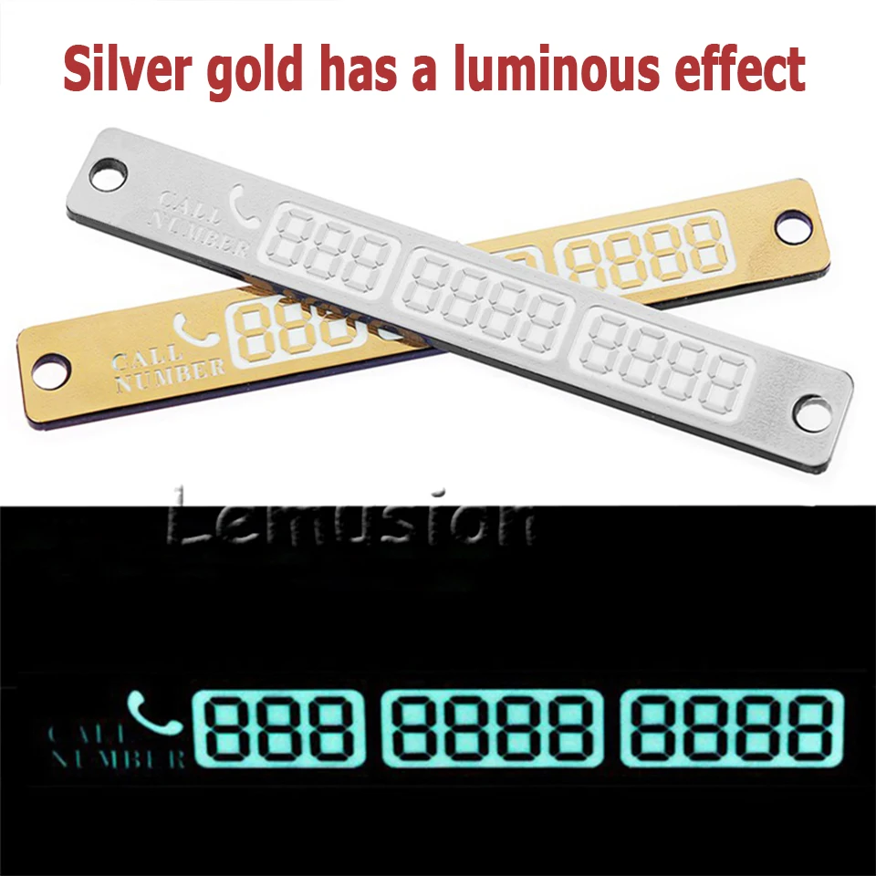 Магнитный светящийся телефон присоска для номера телефона Skoda Octavia 2 A5 A7 Kia Rio 3 4 Volvo