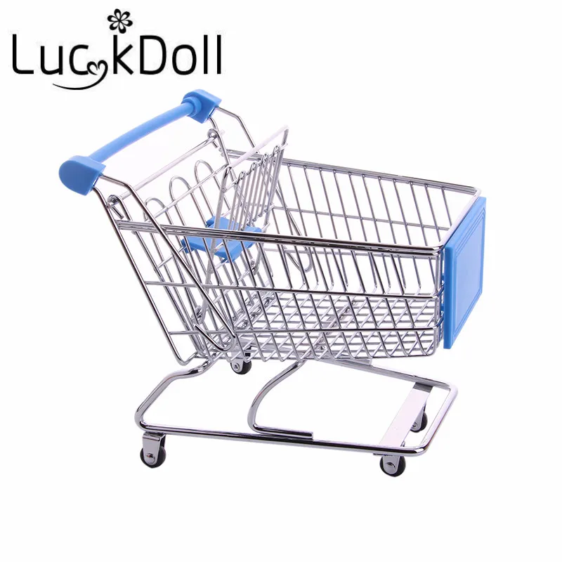 LUCKDOLL Metal Shopping Cart for 14.5 inch American Doll Wellie Wishers AccessoriesGirls Toys Generation Birthday Gift | Игрушки и хобби