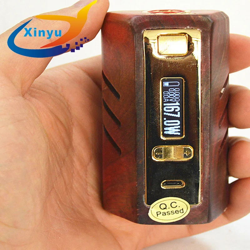 Оригинальный Yiloong Fogger стабилизированный деревянный бокс мод 167 Вт TC Squonk макс. 155