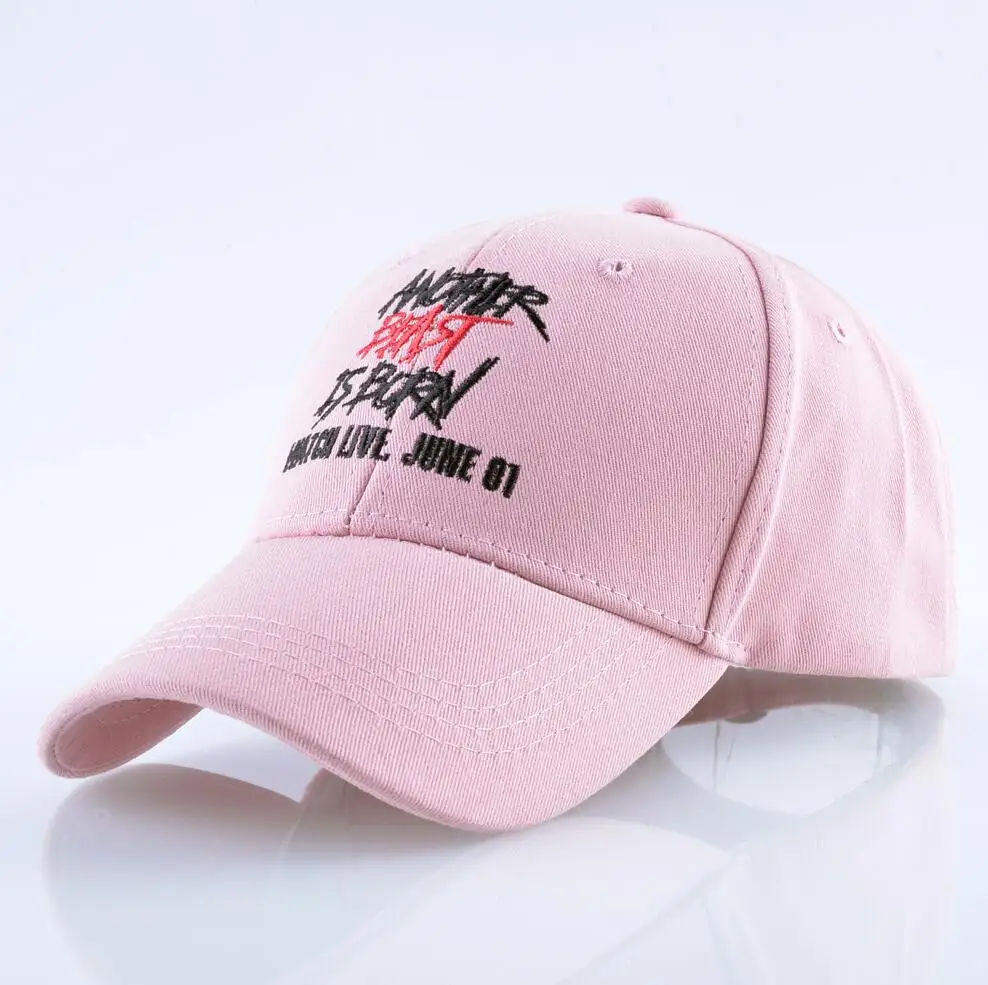 Pink Бейсболка из хлопка унисекс для женщин бейсболки с вышитыми буквами Мужская весенне-Летняя Повседневная шляпа для отца модная хип-хоп козырек - Цвет: Pink