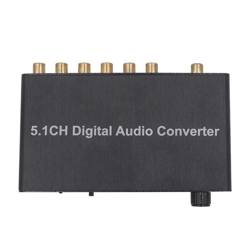 Горячая 5.1CH цифровой аудио конвертер декодер AY77 SPDIF коаксиальный к RCA DTS AC3 5 1