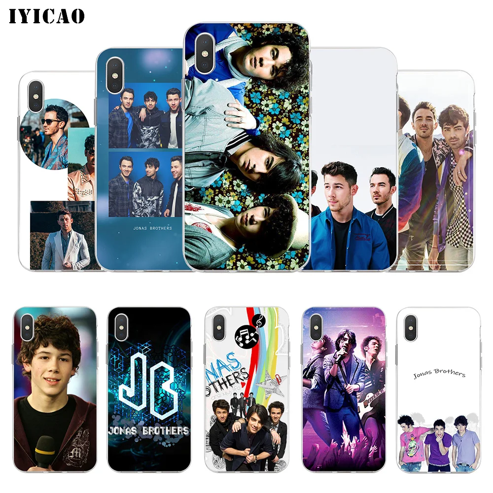 IYICAO Rock band Jonas Brothers Мягкий силиконовый чехол для телефона iPhone X XR XS MAX 6 6s 7 8 Plus 5 5S SE TPU |