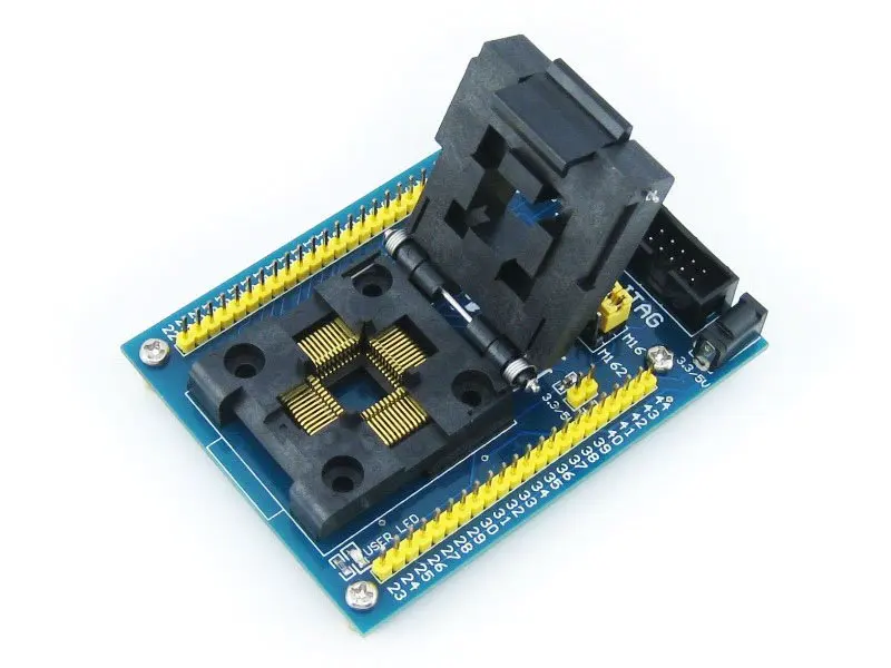 Адаптер программирования M16 + ADPII ATmega16 ATmega32 TQFP44 AVR тестовая розетка | Компьютеры и