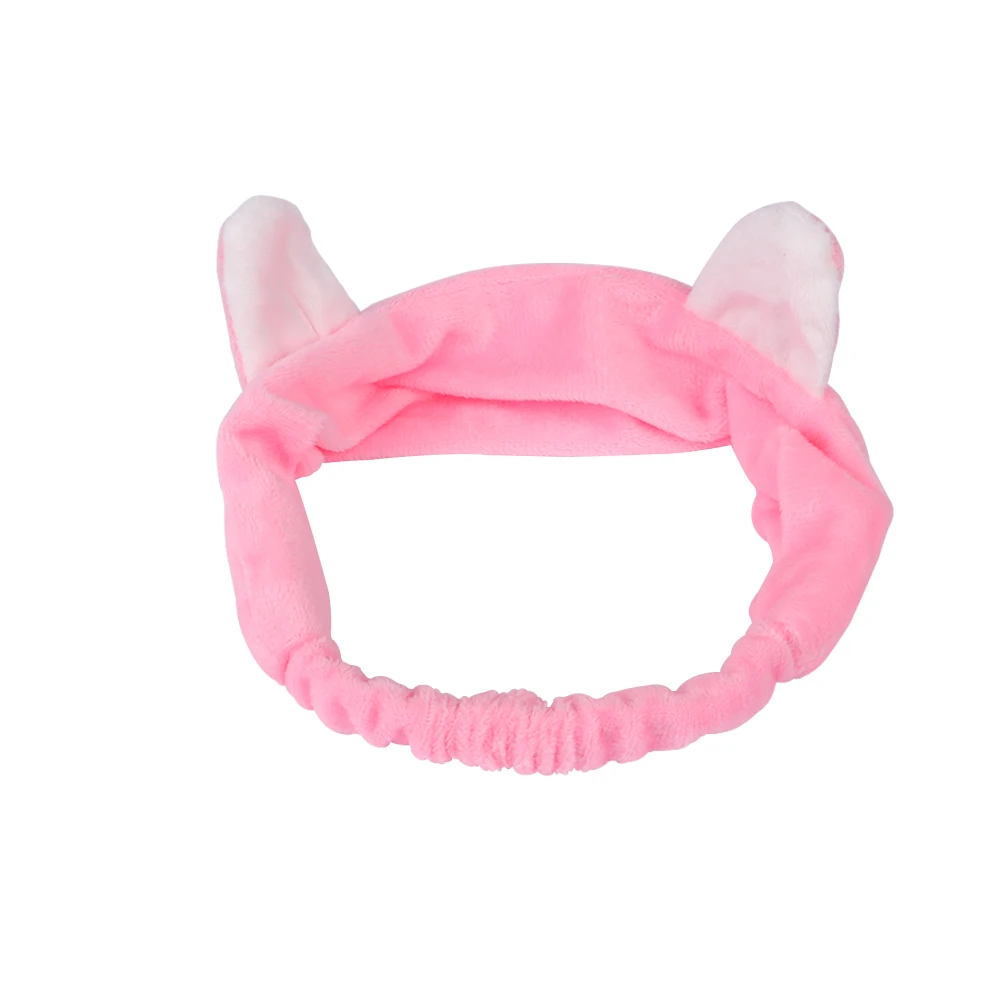 pink Милые кошачьи уши, аксессуары для волос, инструмент для макияжа, для очищения лица, повязка на голову, мягкий эластичный многоцветный головной убор для женщин и девушек - Цвет: pink