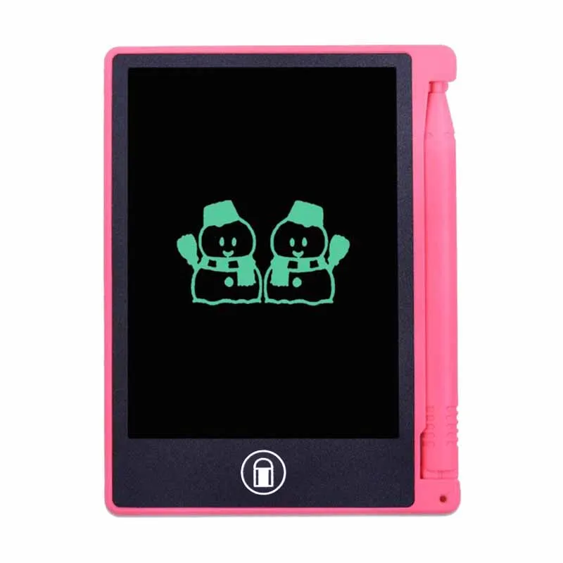 Pink 4,4 дюймовый ЖК-планшет, цифровой графический планшет, электронный блокнот для рисования, блокнот, доска для рисования, игрушки для детей, подарок - Цвет: Pink