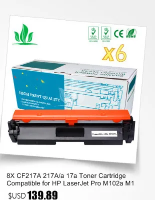 CF217A 17A 217A Тонер картридж совместимый тонер-картридж для hp LJ Pro M102a M102W 102 МФУ M130a M130fn 130 130fn M102 M130 с без чипа