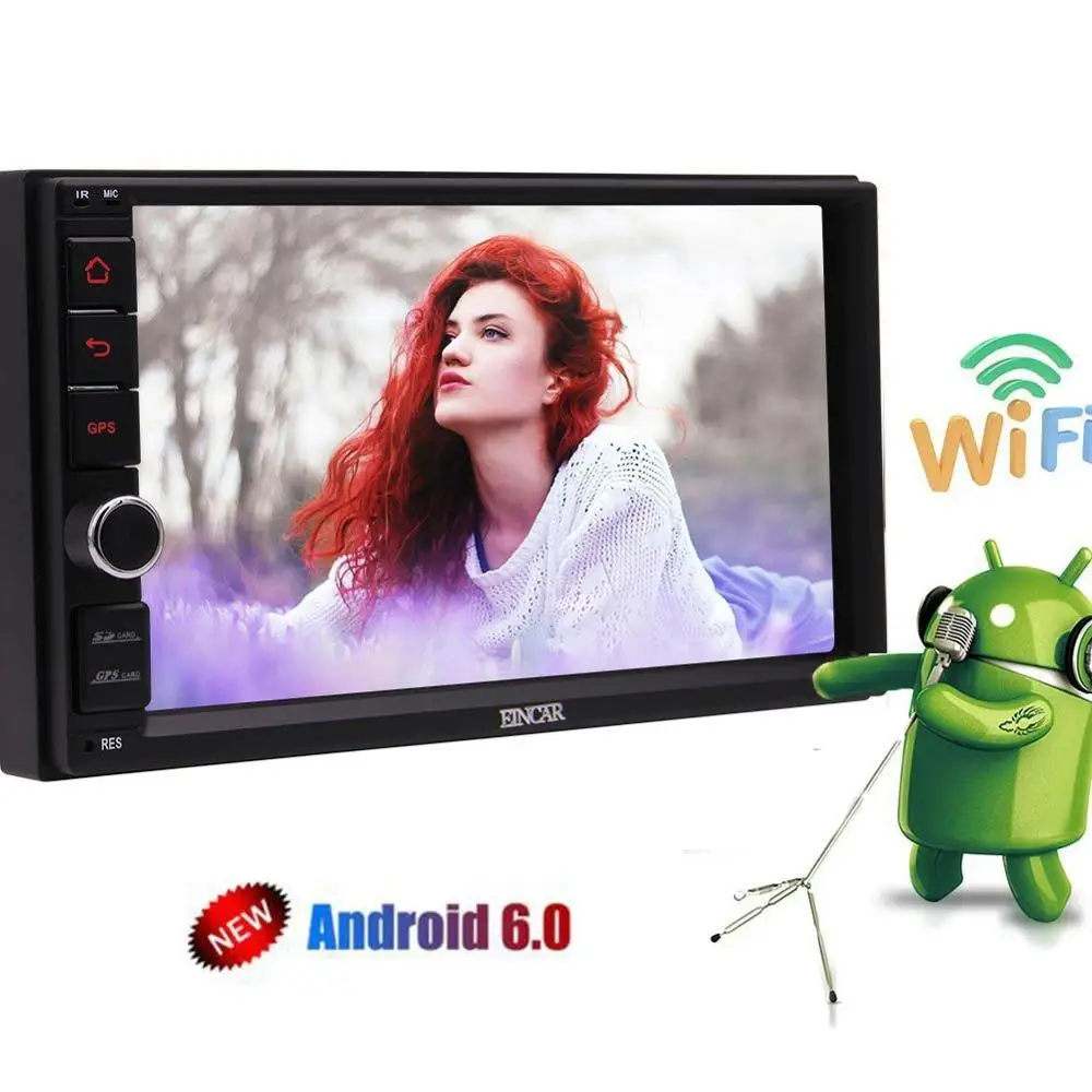 Android6.0 стерео 4 ядра в тире автомобиля 7 ''Авто Поддержка видео GPS OBD2 USB Wi Fi Экран